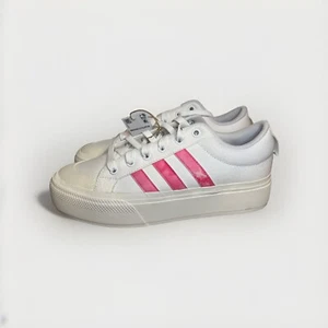 Adidas Mujer Bravada 2.0 Plataforma Blanco/Rosa Talla 9.5 Nuevo - Imagen 1 de 5