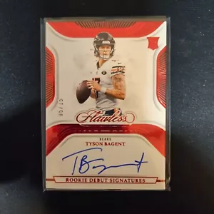 Tyson Bagent ROOKIE AUTO /15 2023 Flawless ROOKIE DEBUT SIGNATURES #RDS-TBA - Picture 1 of 2