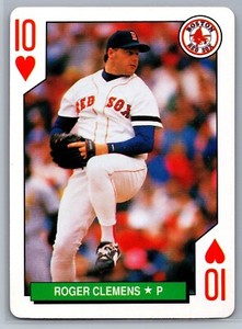 1991 Major League All-Stars Playing Card - Roger Clemens - 10 Hearts