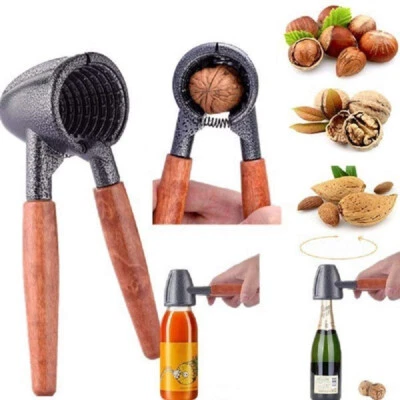 Multifunction 2in1 Walnut Bottle Opener Macadamia Pecan Nut Peeling Cracker Tool - Image 1 of 4