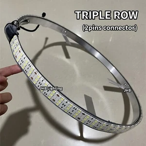 Parts: JHB ONLY 1PC 17.5" TRIPLE ROW WHITE Wheel Ring Rim Light (2pins) - Picture 1 of 2