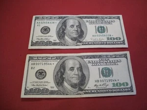 2 Vintage $100.00 Star Notes, #1996 & 2006 - Picture 1 of 3