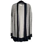 Lou & Grey Navy Blue Long Open Textured Cardigan Size Small