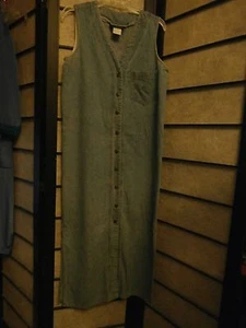 Chorus Blues Blue Jean Denim Overalls Dress Sz 10 MEDIUM WASH#114 - Picture 1 of 5