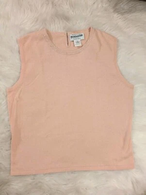 Women's Vintage Pendleton Silk, Cashmere Blend Pink Sweater Tank Size Small - Image 1 of 4