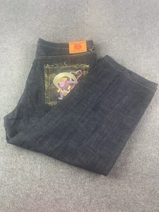 Red Monkey Company Mens 100% Cotton Button Fly Jananese Embroidered Jeans Sz 44 - Bild 1 von 10