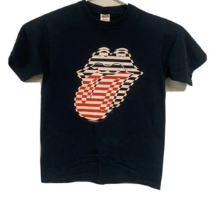 Anvil Rolling Stones 05/06 Lips Tongue Short Sleeve Black T Shirt Size Small - Picture 1 of 8