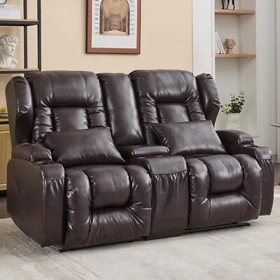 SnyFivv Recliner Loveseat Reclining Sofa Couch Home Theater Seating 2Seater Sofa - Image 1 of 4