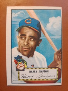 1952 Topps #193 Harry Simpson EX/EX+ No Creases RC Rookie Cleveland Indians