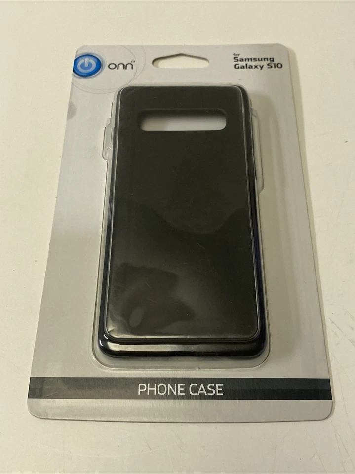 Funda para teléfono celular Onn Samsung Galaxy S10 negra delgada ligera nueva Foto 1 de 4