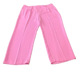 Candace Cameron Bure Darted Full Straight-Leg Pant Pink Petite Plus Size 26W New - Picture 1 of 8