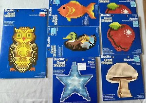 Bucilla Great Shapes Lot 7 Pre Cut Plastic Canvas Shapes Vintage Cottage Boho - Picture 1 of 4