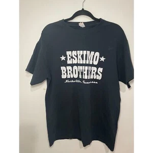 Eskimo Brothers Nashville T-Shirt Black Short Sleeve Size Large - Picture 1 of 4