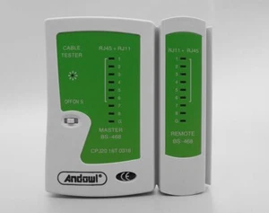 Andowl Network Cable Tester Ethernet Test RJ11 RJ45 25mA Q-314 - Picture 1 of 6