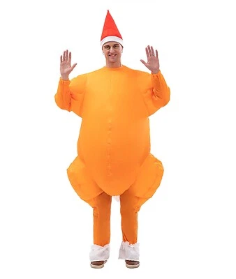 Inflatable Funny Turkey Man Suit Costume Halloween or Cosplay - Image 1 of 4