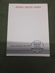 Jones Truck Lines JTL Notepad With Original Logo - Picture 1 of 1