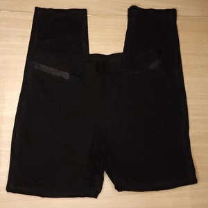 Alfani Black Knit Ponte Pants Faux Leather Detail 10 - Picture 1 of 9