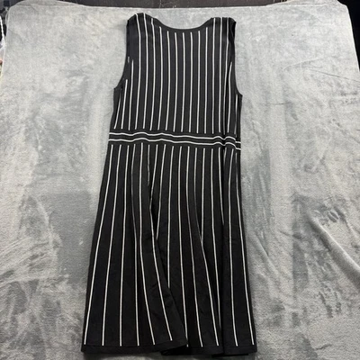Women’s LOFT Plus 16/18 Striped Tank Dress Black & White Stretch - Image 1 of 4