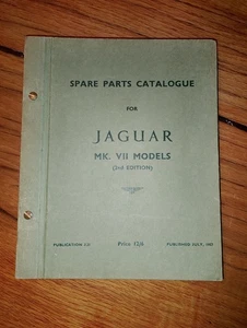 JAGUAR MK7 SPARE PARTS CATALOGUE - Foto 1 di 2