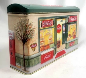 Coca-Cola COKE DINER TIN with great Resto Style 8.5" Wide 5.5" Tall 2.5" Side - Picture 1 of 11