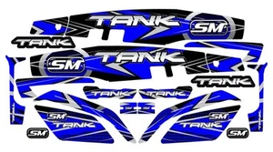 Supermach Tank 200efi Chuma Scooter 2022-2025 Zuma Type Graphics Blue - Picture 1 of 1