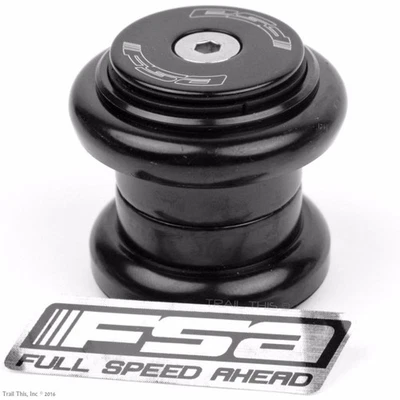 FSA TH-855 1-1/8 英寸无螺纹钢耳麦 MTB 公路 CX 自行车黑色 — 第 1/3 张图片