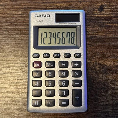 Casio Calculator HS-8VA Mini 6-Function 8 Digit LCD Display Solar And Battery #2 - Image 1 of 4