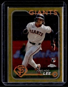 2024 Topps Chrome Logofractor Edition #201 Jung Hoo Lee Gold MLB Refractors #/50 - Imagen 1 de 2