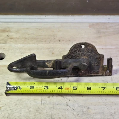 Antiguo pestillo de puerta/puerta Allith Prouty Company modelo L 22 Danville, IL. Foto 1 de 4