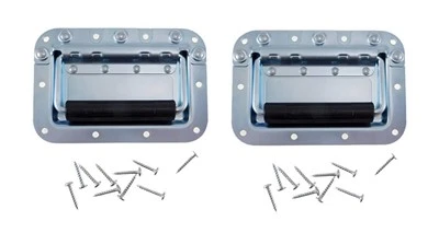 (2 PACK) PENN ELCOM H7154EZ Spring Loaded ZINC Recessed Case Handle w/Screws