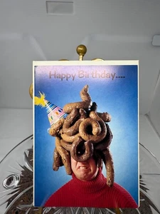 Rockshots 1987 Grußkarte Happy Birthday Shithead get the point cross - Bild 1 von 3