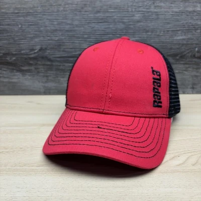Rapala Hat Cap Snap Back Mens Red Black Trucker Mesh Embroidered Fishing Bass - Image 1 of 4