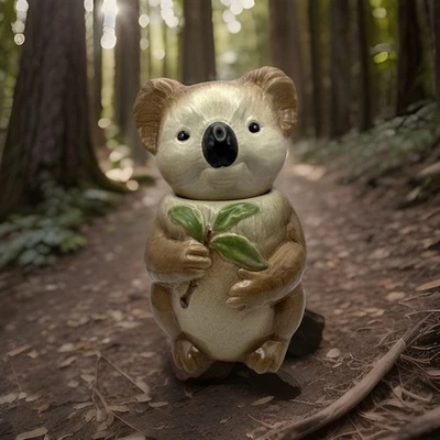 METLOX POPPYTRAIL Ceramic KOALA Bear Cookie Jar - Image 1 of 4