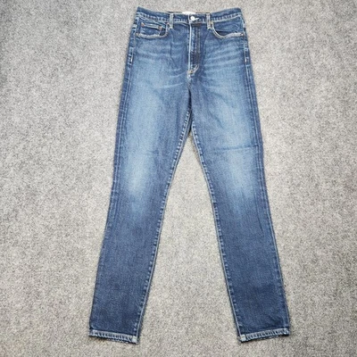 Pantalones de mezclilla ajustados Agolde cintura pellizcada para mujer 28 azules tiro alto elásticos EE. UU. Foto 1 de 4