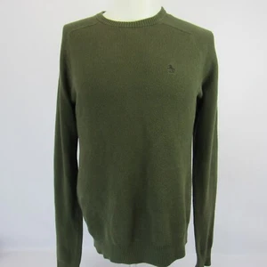 Waffle Knit Sweatshirt an original penguin by Munsingwear Men's Small Green - Picture 1 of 12