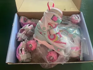 Sportneer Youth Shoe Roller Skates for Girls 30-33 Size Light Up Roller Skates - Picture 1 of 4