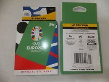 TOPPS - UEFA EURO 2024 Sticker – 2 x Eco Blister Pack = 82 + 2 Gold Signature