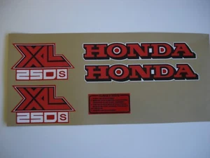 1980 Honda XL 250 S Gas Tank Side Plate and Warning Decal Kit AHRMA XR XL Honda - Picture 1 of 1
