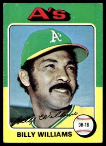 1975 Topps #545 Billy Williams Salón de la fama Oakland Athletics en muy buen estado-en muy buen estado pliegue - Imagen 1 de 2