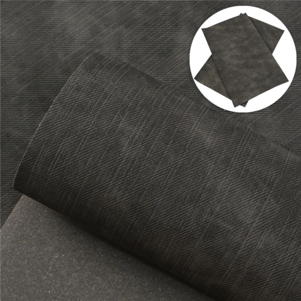 Lençol de couro sintético preto denim aparência 8,75" x 12" 1084695 Cowboy superfície macia - Imagem 1 de 1