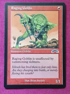 Magic The Gathering EXODUS RAGING GOBLIN red card MTG - Picture 1 of 2