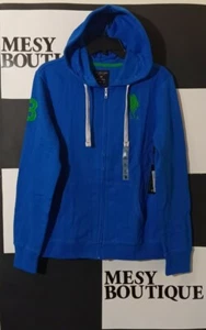 U.S. Polo Assn Big Boys Originals Hoodie Full Zip Embroidery Logo Turquesa... - Picture 1 of 5