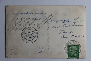 Postal Alemania 1954 Linz Rheinview Rolandseck Rhein Tongham Thorpe Surrey - Imagen 1 de 2