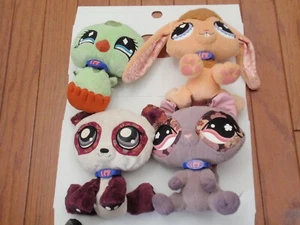 Littlest Pet Shop 8" Plush Animals: RACCOON, BUNNY, PANDA, GREEN BIRD - Picture 1 of 2