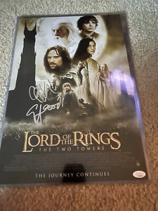 Elijah Wood And Dominic Monoghan Dual Signed 12x18 Jsa Lord Of The Rings - Picture 1 of 1