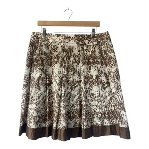 Falda para mujer Josephine de algodón con estampado animal totalmente forrada plisada línea A talla 16 - Imagen 1 de 9