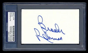 BROOKS ROBINSON SIGNED INDEX CARD MINT PSA/DNA SLABBED AUTOGRAPHED HOF ORIOLES - Picture 1 of 1
