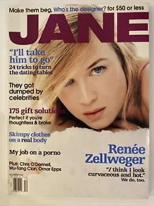 JANE Mag December 2000 Renee Zellweger Chris O’Donnel Omar Epps No Label Mint - Picture 1 of 3