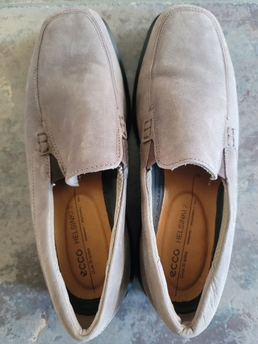 Scarpe slip on Ecco uomo Helsinki 2.0 mocassino pelle talpa EU 43 taglia 9 9.5 US