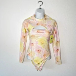 NWT Hurley x Carissa Moore Aloha Hibiscus One Piece Surf Swimsuit Size Small - Picture 1 of 7